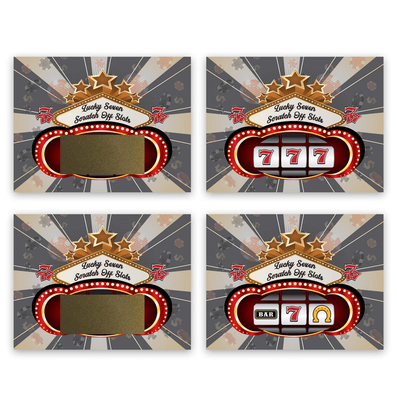 My Scratch Offs Slot Machine Casino Night Gambling Scratch-Off Game Cards Party Favors Business Promotions Customer Rewards 26 pk - Image 2